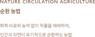 NATURE CIRCULATION AGRICULTURE